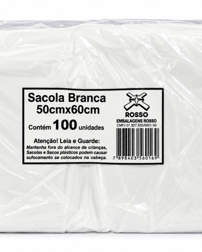 SACOLA 50X60 1° 100 UN